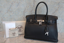 画像をギャラリービューアに読み込む, HERMES/エルメス バーキン30 トリヨンクレマンス ブラック □L刻印 ハンドバッグ 700070201