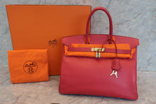 画像をギャラリービューアに読み込む, HERMES/エルメス バーキン35 クシュベル ルージュヴィフ □H刻印 ハンドバッグ 700080057
