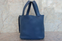 画像をギャラリービューアに読み込む, HERMES/エルメス ピコタンロックMM トリヨンクレマンス ブルーアガット X刻印 ハンドバッグ 700080214