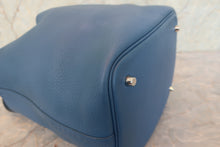 画像をギャラリービューアに読み込む, HERMES/エルメス ピコタンロックMM トリヨンクレマンス ブルーアガット X刻印 ハンドバッグ 700080214