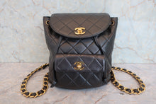 Load image into Gallery viewer, CHANEL Matelasse chain back pack Lambskin Black/Gold hadware Back pack 800060021