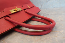 画像をギャラリービューアに読み込む, HERMES/エルメス バーキン35 クシュベル ルージュヴィフ □H刻印 ハンドバッグ 700080057