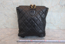 Load image into Gallery viewer, CHANEL Matelasse chain back pack Lambskin Black/Gold hadware Back pack 800060021