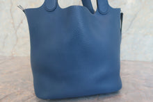 画像をギャラリービューアに読み込む, HERMES/エルメス ピコタンロックMM トリヨンクレマンス ブルーアガット X刻印 ハンドバッグ 700080214