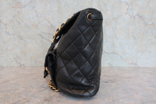 Load image into Gallery viewer, CHANEL Matelasse chain back pack Lambskin Black/Gold hadware Back pack 800060021