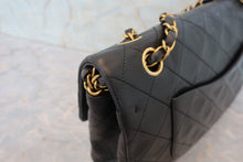 Load image into Gallery viewer, CHANEL Matelasse Double flap double chain shoulder bag Lambskin Black/Gold hadware Shoulder bag 700100022
