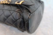 Load image into Gallery viewer, CHANEL Matelasse chain back pack Lambskin Black/Gold hadware Back pack 800060021