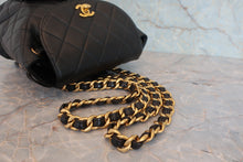 Load image into Gallery viewer, CHANEL Matelasse chain back pack Lambskin Black/Gold hadware Back pack 800060021