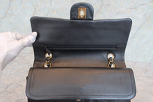 Load image into Gallery viewer, CHANEL Matelasse Double flap double chain shoulder bag Lambskin Black/Gold hadware Shoulder bag 700100022