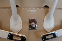 画像をギャラリービューアに読み込む, HERMES/エルメス バーキン25パーソナルオーダー ヴォースイフト タバックキャメル/ホワイト □O刻印 ハンドバッグ 700110028
