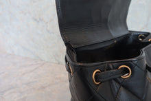 Load image into Gallery viewer, CHANEL Matelasse chain back pack Lambskin Black/Gold hadware Back pack 800060021