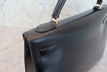 画像をギャラリービューアに読み込む, HERMES/エルメス ケリー32 ボックスカーフ ブラック ショルダーバッグ 700080203