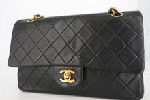 画像をギャラリービューアに読み込む, CHANEL/シャネル マトラッセWフラップWチェーンショルダーバッグ ラムスキン ブラック/ゴールド金具 ショルダーバッグ 800100011