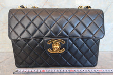画像をギャラリービューアに読み込む, CHANEL/シャネル 中マトラッセシングルフラップチェーンショルダーバッグ ラムスキン ブラック/ゴールド金具 ショルダーバッグ 700100003