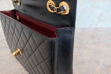 画像をギャラリービューアに読み込む, CHANEL/シャネル 中マトラッセシングルフラップチェーンショルダーバッグ ラムスキン ブラック/ゴールド金具 ショルダーバッグ 700100003