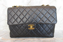 画像をギャラリービューアに読み込む, CHANEL/シャネル 中マトラッセシングルフラップチェーンショルダーバッグ ラムスキン ブラック/ゴールド金具 ショルダーバッグ 700070213