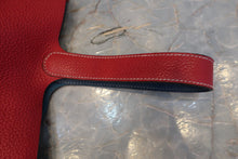 Load image into Gallery viewer, HERMES PICOTIN LOCK CASAQUE MM Clemence leather Rouge casaque/Blue thalassa □P Engraving Hand bag 800080233