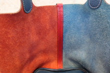 Load image into Gallery viewer, HERMES PICOTIN LOCK CASAQUE MM Clemence leather Rouge casaque/Blue thalassa □P Engraving Hand bag 800080233