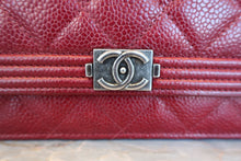 画像をギャラリービューアに読み込む, CHANEL/シャネル ボーイシャネルチェーンウォレット キャビアスキン レッド/シルバー金具 ショルダーバッグ 800010180