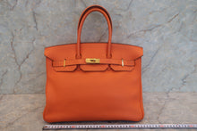Load image into Gallery viewer, HERMES BIRKIN 35 Togo leather Orange □M Engraving Hand bag 700120138