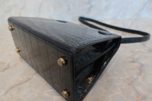 Load image into Gallery viewer, HERMES  Mini KELLY 20 Crocodile Porosus Black Shoulder bag 500100049