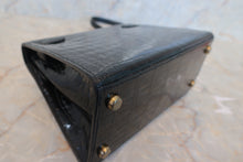 Load image into Gallery viewer, HERMES  Mini KELLY 20 Crocodile Porosus Black Shoulder bag 500100049