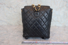 画像をギャラリービューアに読み込む, CHANEL/シャネル マトラッセチェーンリュック ラムスキン ブラック/ゴールド金具 リュック 800010205