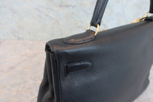 将图片加载到图库查看器,HERMES KELLY 32 Clemence leather Black □A刻印 Shoulder bag 800050071
