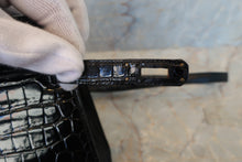 Load image into Gallery viewer, HERMES  Mini KELLY 20 Crocodile Porosus Black Shoulder bag 500100049
