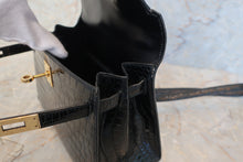 Load image into Gallery viewer, HERMES  Mini KELLY 20 Crocodile Porosus Black Shoulder bag 500100049