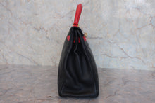 将图片加载到图库查看器,HERMES KELLY 32 Gulliver leather Black/Rouge vif 〇Z刻印 Shoulder bag 800030045