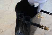 Load image into Gallery viewer, HERMES  Mini KELLY 20 Crocodile Porosus Black Shoulder bag 500100049