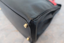 将图片加载到图库查看器,HERMES KELLY 32 Gulliver leather Black/Rouge vif 〇Z刻印 Shoulder bag 800030045