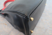 将图片加载到图库查看器,HERMES KELLY 32 Gulliver leather Black/Rouge vif 〇Z刻印 Shoulder bag 800030045