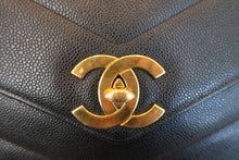 Load image into Gallery viewer, CHANEL  V-Stitch chain shoulder bag Caviar skin Black/Gold hadware Shoulder bag 700100026