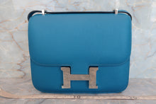 將圖片載入圖庫檢視器 HERMES/エルメス コンスタンス3 ミニ ヴォーエプソン ブルーイズミール □R刻印 ショルダーバッグ 700040233