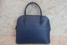 画像をギャラリービューアに読み込む, HERMES/エルメス ボリード31 アルデンヌ ブルー □A刻印 ショルダーバッグ 700080202