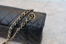 Load image into Gallery viewer, CHANEL Matelasse double flap double chain shoulder bag Caviar skin Black/Gold hadware Shoulder bag 800030114