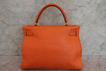 画像をギャラリービューアに読み込む, HERMES/エルメス ケリー32 ヴォーガリバー オレンジ 〇Z刻印 ショルダーバッグ 700050217