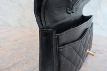 Load image into Gallery viewer, CHANEL Matelasse double flap double chain shoulder bag Caviar skin Black/Gold hadware Shoulder bag 800030114