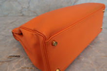 画像をギャラリービューアに読み込む, HERMES/エルメス ケリー32 ヴォーガリバー オレンジ 〇Z刻印 ショルダーバッグ 700050217