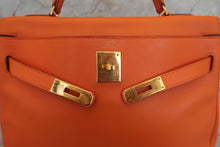 画像をギャラリービューアに読み込む, HERMES/エルメス ケリー32 ヴォーガリバー オレンジ 〇Z刻印 ショルダーバッグ 700050217