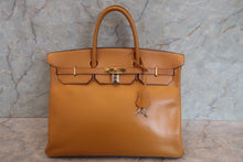 画像をギャラリービューアに読み込む, HERMES/エルメス バーキン40 ボックスカーフ ナチュラル 〇X刻印 ハンドバッグ 700020091