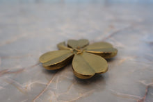 Load image into Gallery viewer, CHANEL CC mark Clover brooch Gold plate Gold Brooch 500110091