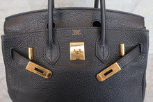 Load image into Gallery viewer, HERMES BIRKIN 30 Togo leather Black □K Engraving Hand bag 700090206