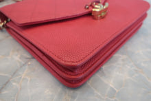 Load image into Gallery viewer, CHANEL CC mark chain wallet Caviar skin Pink/Gold hadware Shoulder bag 700120136