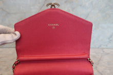 画像をギャラリービューアに読み込む, CHANEL/シャネル ココマークチェーンウォレット キャビアスキン ピンク/ゴールド金具 ショルダーバッグ 700120136