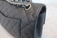 画像をギャラリービューアに読み込む, CHANEL/シャネル マトラッセWフラップWチェーンショルダーバッグ キャビアスキン ブラック/シルバー金具 ショルダーバッグ 800010227