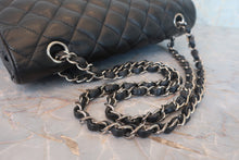 画像をギャラリービューアに読み込む, CHANEL/シャネル マトラッセWフラップWチェーンショルダーバッグ キャビアスキン ブラック/シルバー金具 ショルダーバッグ 800010227