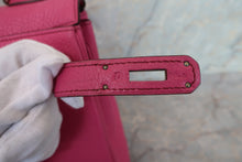 Load image into Gallery viewer, HERMES KELLY 32 Chevre myzore goatskim Fuschia pink □J Engraving Shoulder bag 700090216
